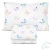 imageSaturday Park Disney Lilo ampamp Stitch Watercolor Vibes Full Sheet Set  4 Piece 100 Organic Cotton Sheets  GOTS ampamp OekoTEX Certified Disney OfficialWhite  Ombre Butterflies