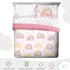 imageSaturday Park Minecraft Iconic Full Bed Set  7 Piece 100 Organic Cotton Bedding Features Creeper Alex ampamp Steve  GOTS ampamp OekoTEX Certified Minecraft OfficialPink  Rainbow