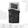 imageSaturday Park Minecraft Iconic Full Bed Set  7 Piece 100 Organic Cotton Bedding Features Creeper Alex ampamp Steve  GOTS ampamp OekoTEX Certified Minecraft OfficialBlack  Star Wars