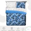 imageSaturday Park Minecraft Iconic Full Bed Set  7 Piece 100 Organic Cotton Bedding Features Creeper Alex ampamp Steve  GOTS ampamp OekoTEX Certified Minecraft OfficialBlue  Gamer