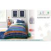 imageSaturday Park Minecraft Iconic Full Bed Set  7 Piece 100 Organic Cotton Bedding Features Creeper Alex ampamp Steve  GOTS ampamp OekoTEX Certified Minecraft OfficialMulti  Stripes  Sports