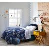 imageSaturday Park Minecraft Iconic Full Bed Set  7 Piece 100 Organic Cotton Bedding Features Creeper Alex ampamp Steve  GOTS ampamp OekoTEX Certified Minecraft OfficialBlue  Outer Space