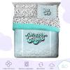 imageSaturday Park Minecraft Iconic Full Bed Set  7 Piece 100 Organic Cotton Bedding Features Creeper Alex ampamp Steve  GOTS ampamp OekoTEX Certified Minecraft OfficialTeal  Lay Lay