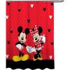 imageDisney Jay Franco Mickey Mouse ampamp Minnie Mouse Shower Curtain ampamp Easy Care Fabric Kids Bath Curtain Official Product