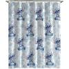 imageJay Franco Disney Mickey Mouse Hello There Shower Curtain ampamp Easy Care Fabric Kids Bath Curtain Official Disney ProductWhite  Stitch