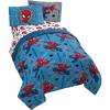 imageJay Franco Marvel Super Hero Adventures Hero Together 5 Piece Full Bed Set  Includes Comforter ampamp Sheet Set Bedding Features The Avengers  Super Soft Fade Resistant MicrofiberBlue  Spiderman