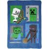 imageJay Franco Minecraft Icons Blanket  Measures 62 x 90 inches Kids Bedding Features Creeper Enderman Zombie ampamp Skeleton  Fade Resistant Super Soft Fleece Official Minecraft ProductBlue  Minecraft