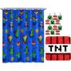 imageJay Franco Star Wars The Mandalorian Blue Space 14 Piece Bathroom Set  Includes Shower Curtain 12 Hooks ampamp NonSlip Bath Rug  Easy Care Fabric Features Baby Yoda Grogu Official Star Wars ProductBlue  Minecraft