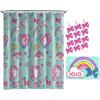 imageJay Franco Star Wars The Mandalorian Blue Space 14 Piece Bathroom Set  Includes Shower Curtain 12 Hooks ampamp NonSlip Bath Rug  Easy Care Fabric Features Baby Yoda Grogu Official Star Wars ProductTeal  Jojo Siwa