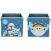 imageJay Franco Star Wars The Mandalorian Where I go 2 Pack Collapsible Cube Storage Bins  Kids Foldable Organizer with Handles Official Star Wars Product