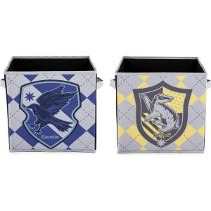 imageHarry Potter Hufflepuff Ravenclaw 2 Pack Collapsible Cube Storage Bins  Kids Foldable Organizer with Handles Official Harry Potter Product