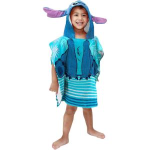 imageJay Franco CoComelon Melon BathPoolBeach Hooded Poncho  Super Soft ampamp Absorbent Cotton Towel Measures 28 x 28 Inches Official CoComelon ProductBlue  Stitch