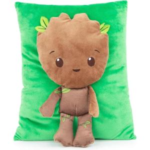 imageJay Franco Disney Mickey Mouse 3D Snuggle Pillow  Super Soft  Measures 15 Inches Official Disney ProductGreen  Groot