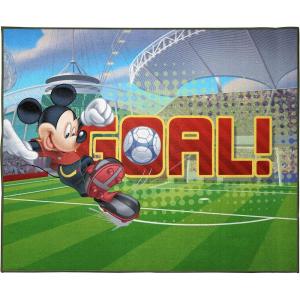 imageJay Franco Disney Mickey Mouse Strike Curve Goal Kids Room Rug  Large Area Rug Measures 4 x 5 Feet Offical Disney ProductMulti  Mickey Mouse