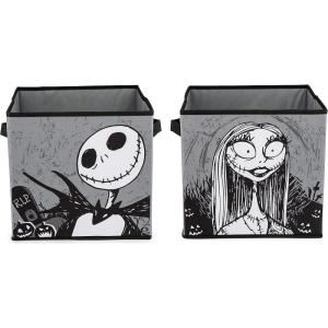 imageJay Franco Disney Nightmare Before Christmas Eternal Madness 2 Pack Collapsible Cube Storage Bins  Kids Foldable Organizer with Handles Official Disney Product