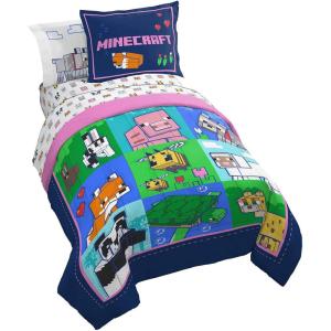 imageJay Franco Disney Pixar Cars Race Ready 7 Piece Full Bed Set  Includes Comforter ampamp Sheet Set  Bedding Features Lightning McQueen  Super Soft Fade Resistant MicrofiberMulti  Minecraft