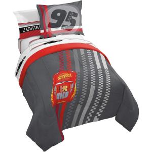 imageJay Franco Disney Pixar Cars Race Ready 7 Piece Full Bed Set  Includes Comforter ampamp Sheet Set  Bedding Features Lightning McQueen  Super Soft Fade Resistant MicrofiberGray  Cars