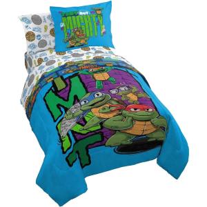 imageJay Franco Disney Pixar Cars Race Ready 7 Piece Full Bed Set  Includes Comforter ampamp Sheet Set  Bedding Features Lightning McQueen  Super Soft Fade Resistant MicrofiberBlue  Tmnt