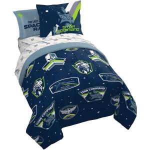 imageJay Franco Disney Pixar Cars Race Ready 7 Piece Full Bed Set  Includes Comforter ampamp Sheet Set  Bedding Features Lightning McQueen  Super Soft Fade Resistant MicrofiberBlue  Lightyear
