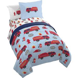 imageJay Franco Disney Wish Twin Comforter Set  5 Piece Bed Set Includes Sheet Set ampamp Pillow Covers  Super Soft Kids Bedding Features Asha Valentino ampamp StarBlue  Fire Truck