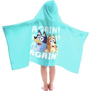 imageJay Franco Frozen 2 Mythical Wonderland Kids BathPoolBeach Hooded Towel CottonBlue  Bluey