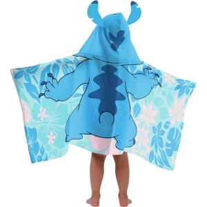 imageJay Franco Frozen 2 Mythical Wonderland Kids BathPoolBeach Hooded Towel CottonBlue  Lilo  Stitch
