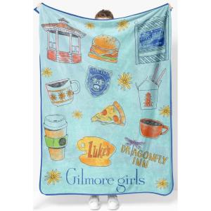 imageJay Franco Game of Thrones Plush 46quot x 60quot Fleece Throw Blanket  Fade Resistant Cozy Map of Westeros BlackTeal  Gilmore Girls