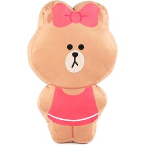 imageJay Franco Line Friends Brown ampamp Friends Choco Shaped Decorative Pillow  Super Soft Throw Plush Pillow  Measures 14 Inches Official Line Friends ProductBrown  Choco