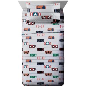 imageJay Franco Marvel Avengers Comics Good Guys 3 Piece Twin Sheet Set  Features Captain America Hulk Iron Man Spiderman and Thor  Fade Resistant Polyester Microfiber Fill Official Marvel ProductGray  Avengers