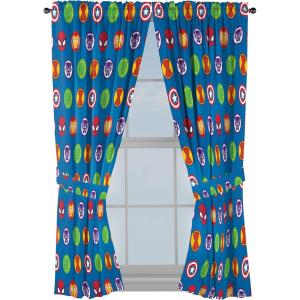 imageJay Franco Marvel Avengers Fighting Team 84quot Inch Drapes  Beautiful Room Dcor ampamp Easy Set Up Bedding  Curtains Include 2 Tiebacks 4 Piece Set Official Marvel ProductBlue  Super Hero Adventures