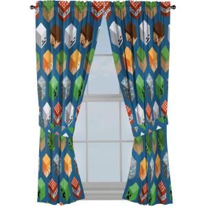 imageJay Franco Marvel Avengers Fighting Team 84quot Inch Drapes  Beautiful Room Dcor ampamp Easy Set Up Bedding  Curtains Include 2 Tiebacks 4 Piece Set Official Marvel ProductBlue  Minecraft