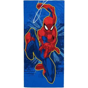 imageJay Franco Marvel Avengers Kids Bath Pool Beach Towel  Super Soft ampamp Absorbent 100 Cotton Towel Measures 28 x 58 Features Hulk Thor ampamp Iron ManBlue  Spiderman