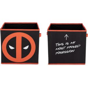 imageJay Franco Marvel Deadpool Prized Possessions 2 Pack Collapsible Cube Storage Bins  Foldable Organizer with Handles Official Marvel Product