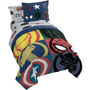 imageJay Franco Marvel Miles Morales New Kid 7 Piece Queen Bed Set  Includes Comforter ampamp Sheet Set Bedding  Super Soft Fade Resistant Microfiber Official Marvel ProductMulti  Marvel
