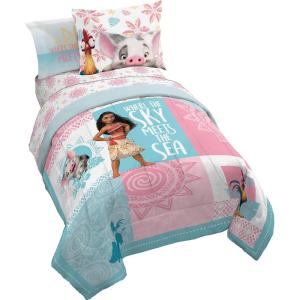imageJay Franco Marvel Miles Morales New Kid 7 Piece Queen Bed Set  Includes Comforter ampamp Sheet Set Bedding  Super Soft Fade Resistant Microfiber Official Marvel ProductMulti  Moana