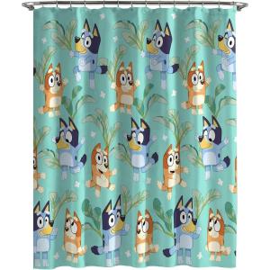 imageJay Franco Marvel Spiderman Fabric Shower Curtain  Kids Grey Bathroom DecorTeal  Bluey