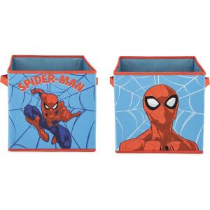 imageJay Franco Marvel Spiderman Web Hero 2 Pack Collapsible Cube Storage Bins  Kids Foldable Organizer with Handles Official Marvel Product
