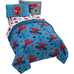 imageJay Franco Marvel Super Hero Adventures Hero Together 5 Piece Full Bed Set  Includes Comforter ampamp Sheet Set Bedding Features The Avengers  Super Soft Fade Resistant MicrofiberBlue  Spiderman