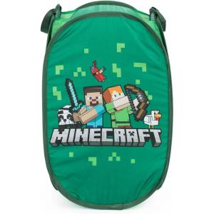 imageJay Franco Marvel Super Hero Adventures Pop Up Hamper  Mesh Laundry BasketBag with Durable Handles  Features Spiderman Iron Man Captain America ampamp Thor Official Marvel ProductMulti  Minecraft