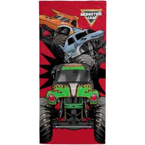 imageJay Franco Minecraft Mobs Emerge Super Soft ampamp Absorbent BathPoolBeach Towel Featuring Creeper  Fade Resistant Cotton Terry Towel Measures 28 inch x 58 inch Official Minecraft ProductRed  Monster Jam