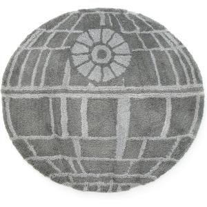 imageJay Franco Star Wars Death Star Plush Grey Fluffy Accent Rug  3 x 3 ft Area Rug for Kids Bedroom or Living Room Decor