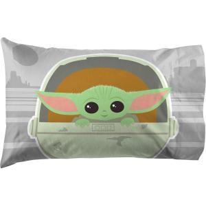 imageJay Franco Star Wars The Mandalorian The Cutest Bounty 1 Pack Pillowcase  DoubleSided Kids Super Soft Bedding  Features The Child Baby Yoda GroguGray  Mandalorian