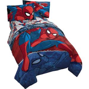 imageJay franco StarWars The Mandalorian The Child 4 Piece Twin Bed SetIncludes Reversible ComforterampampSheet SetBedding Features Baby YodaSuper Soft Fade Resistant Microfiber Official StarWars ProductMulti  Spiderman