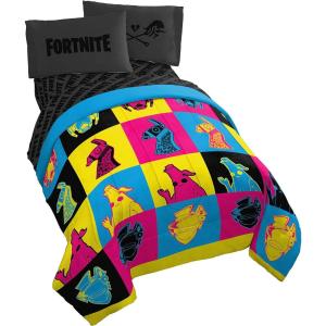 imageJay franco StarWars The Mandalorian The Child 4 Piece Twin Bed SetIncludes Reversible ComforterampampSheet SetBedding Features Baby YodaSuper Soft Fade Resistant Microfiber Official StarWars ProductMulti  Fortnite