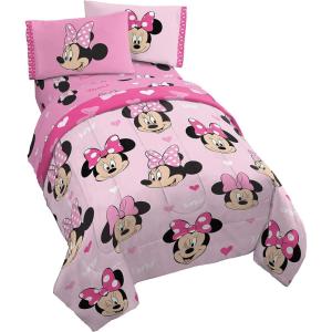 imageJay franco StarWars The Mandalorian The Child 4 Piece Twin Bed SetIncludes Reversible ComforterampampSheet SetBedding Features Baby YodaSuper Soft Fade Resistant Microfiber Official StarWars ProductPink  Minnie Mouse