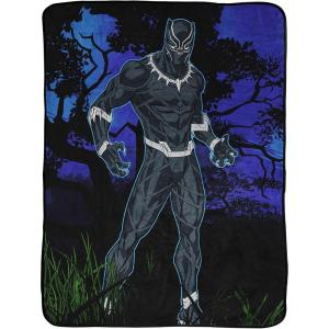 imageMarvel Black Panther Legend Throw Blanket  Measures 46 x 60 inches Kids Bedding  Fade Resistant Super Soft Fleece Official ProductBlue  Black Panther