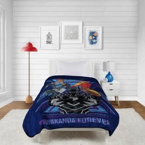 imageMarvel Black Panther Wakanda Forever Blanket  Measures 60 x 90 inches Kids Bedding Features Shuri ampamp Okoye  Fade Resistant Super Soft Fleece Official ProductSolid