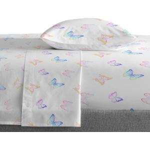 imageSaturday Park Disney Lilo ampamp Stitch Watercolor Vibes Full Sheet Set  4 Piece 100 Organic Cotton Sheets  GOTS ampamp OekoTEX Certified Disney OfficialWhite  Ombre Butterflies