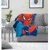 imageJay Franco Disney Pixar Toy Story Feather Knit Fluffy Throw Blanket  Woody and Buzz Lightyear Fuzzy Blanket Measures 50 x 60 inch  Super Soft Lightweight BeddingBlue  Spiderman