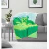 imageJay Franco Disney Pixar Toy Story Feather Knit Fluffy Throw Blanket  Woody and Buzz Lightyear Fuzzy Blanket Measures 50 x 60 inch  Super Soft Lightweight BeddingGreen  Minecraft